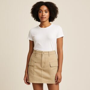 Levi’s 94 Cargo Skirt Khaki Women’s 30 Mini Retro Tan Beige 100% Cotton Retro